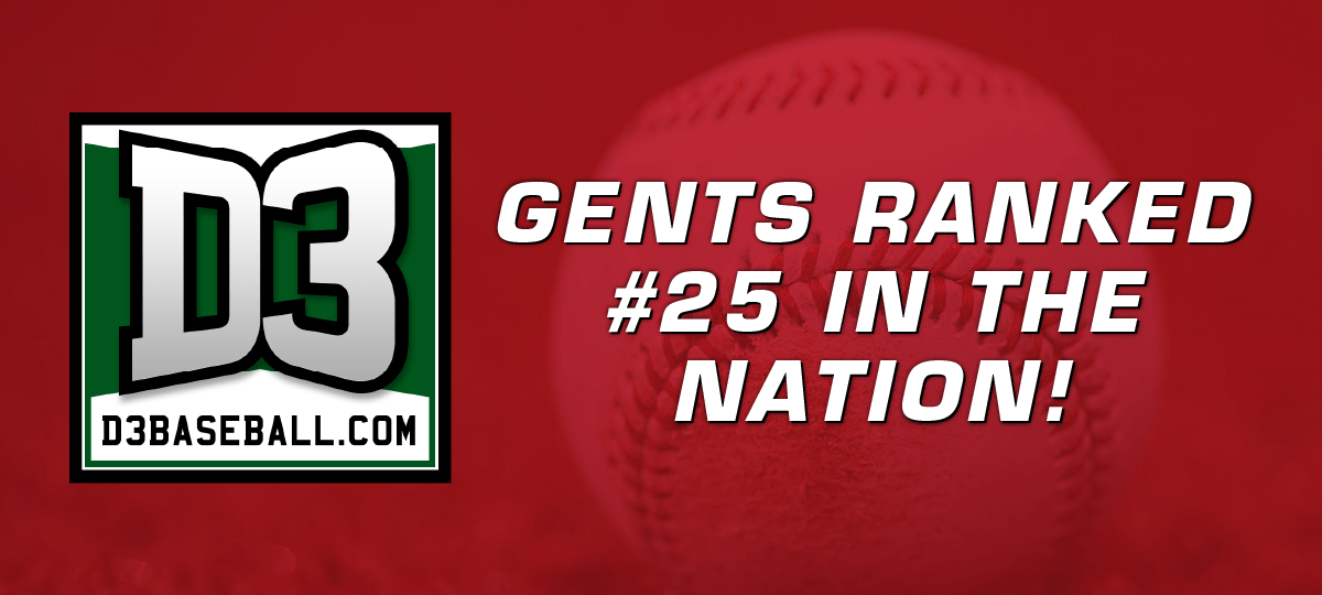 Baseball Ranked 25th in D3baseball.com/NCBWA Week 4 Poll