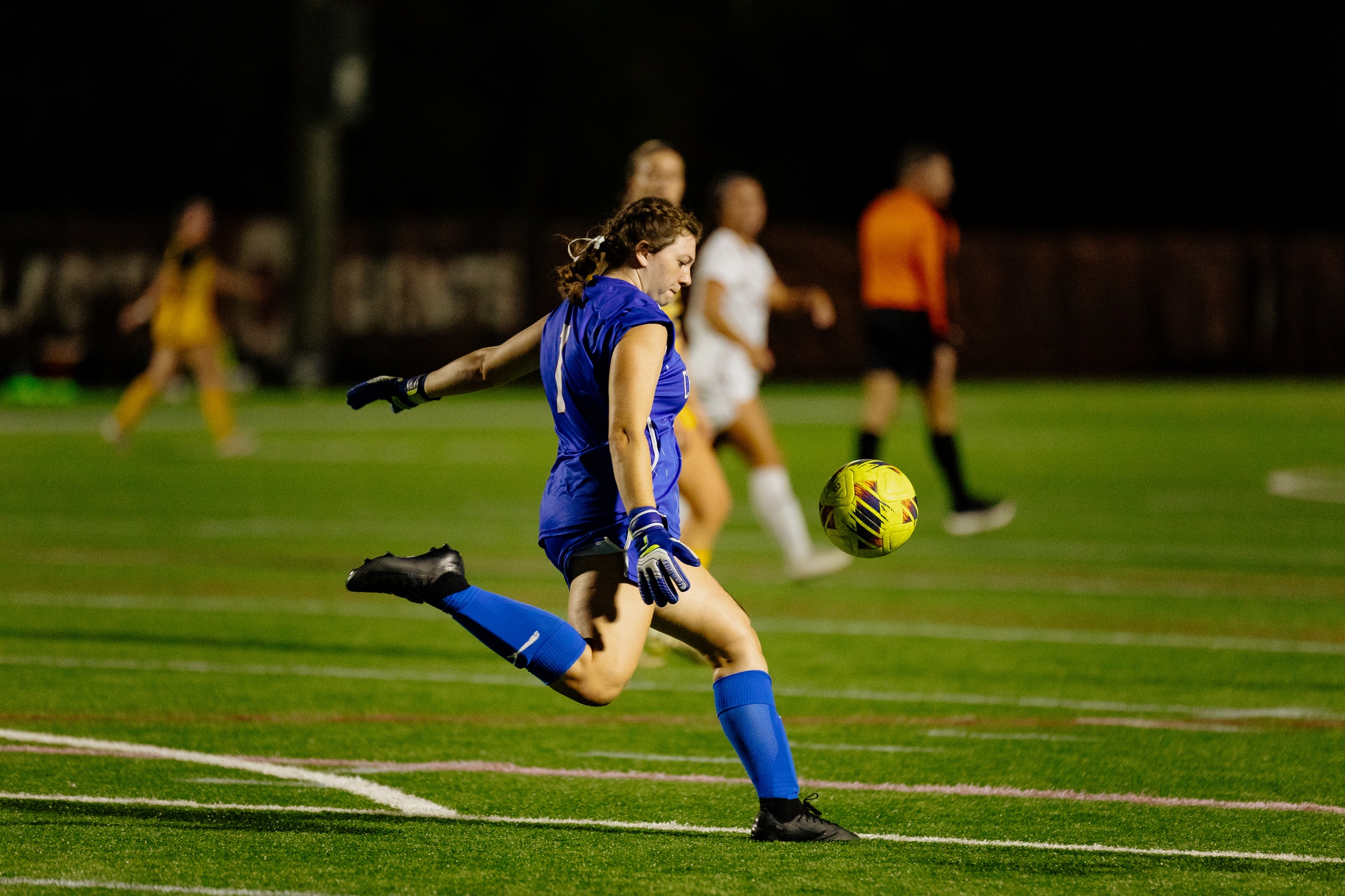 Sophomore GK/MF Zoe Keller (Waggaman, La.) made six saves on Sunday.

PHOTO: Isabell Gonzales, Centenary Athletics