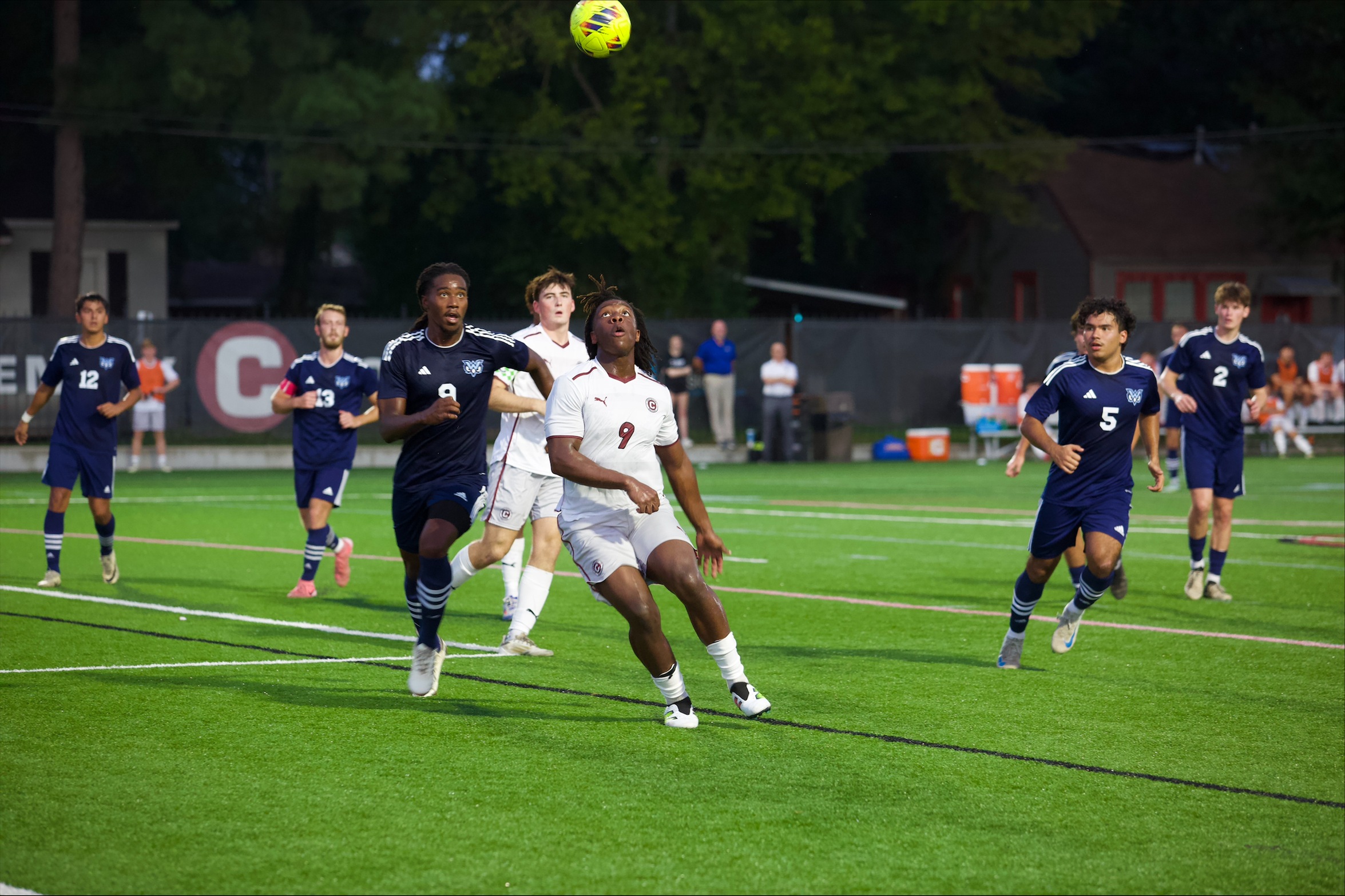 Nathan Uduojie scored three goals for the Gents on Friday night in the win.

PHOTO: Chana Williams